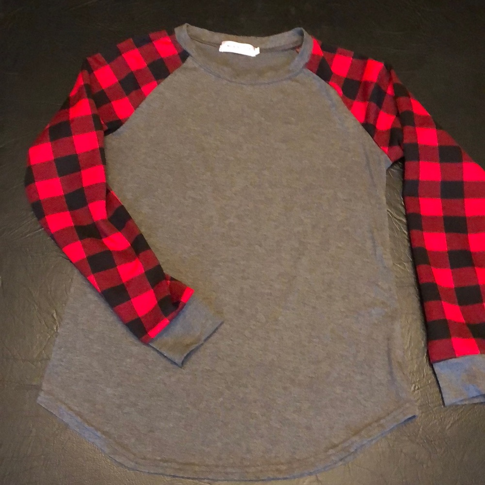 Buffalo Plaid Baseball Style Top